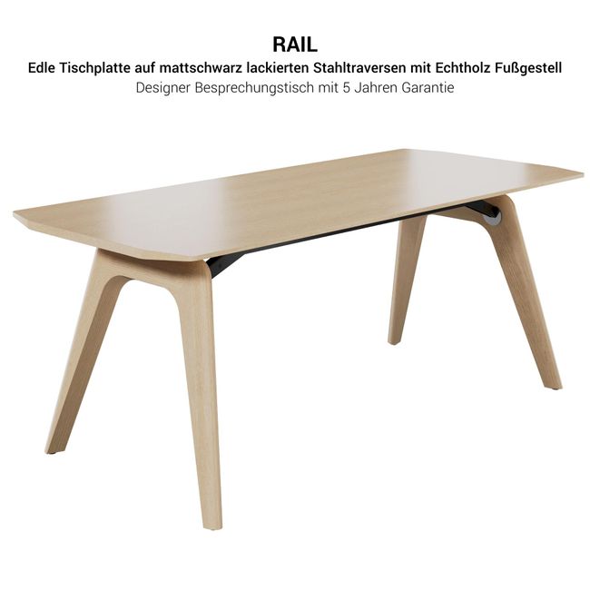 BRALCO RAIL Besprechungstisch | 1800 - 2400 mm (6 - 8 Personen) | Echtholz, Eiche Dunkelgrau BRALCO RAIL Besprechungstisch | 1800 - 2400 mm (6 - 8 Personen) | Echtholz, Eiche Dunkelgrau