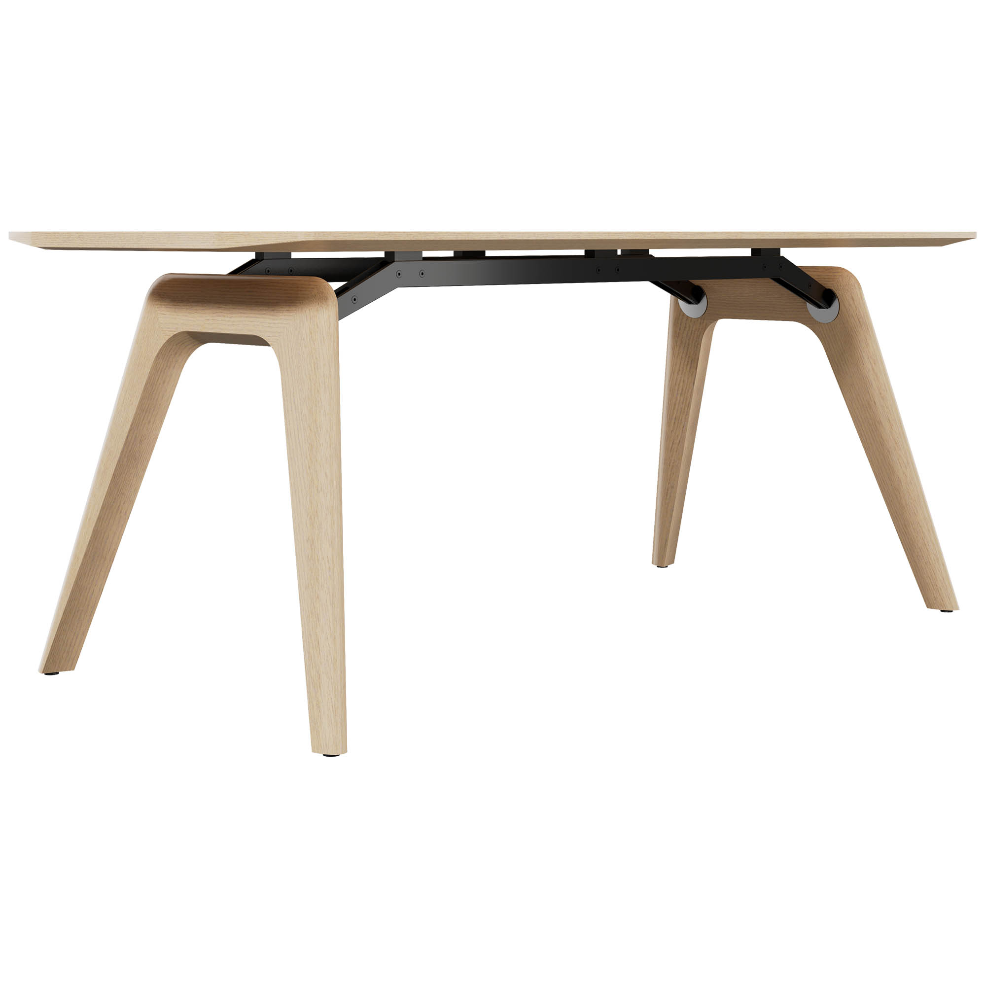 BRALCO RAIL meeting table | 1800 - 2400 mm (6 - 8 people) | Real wood, natural oak - 3 Main Image
