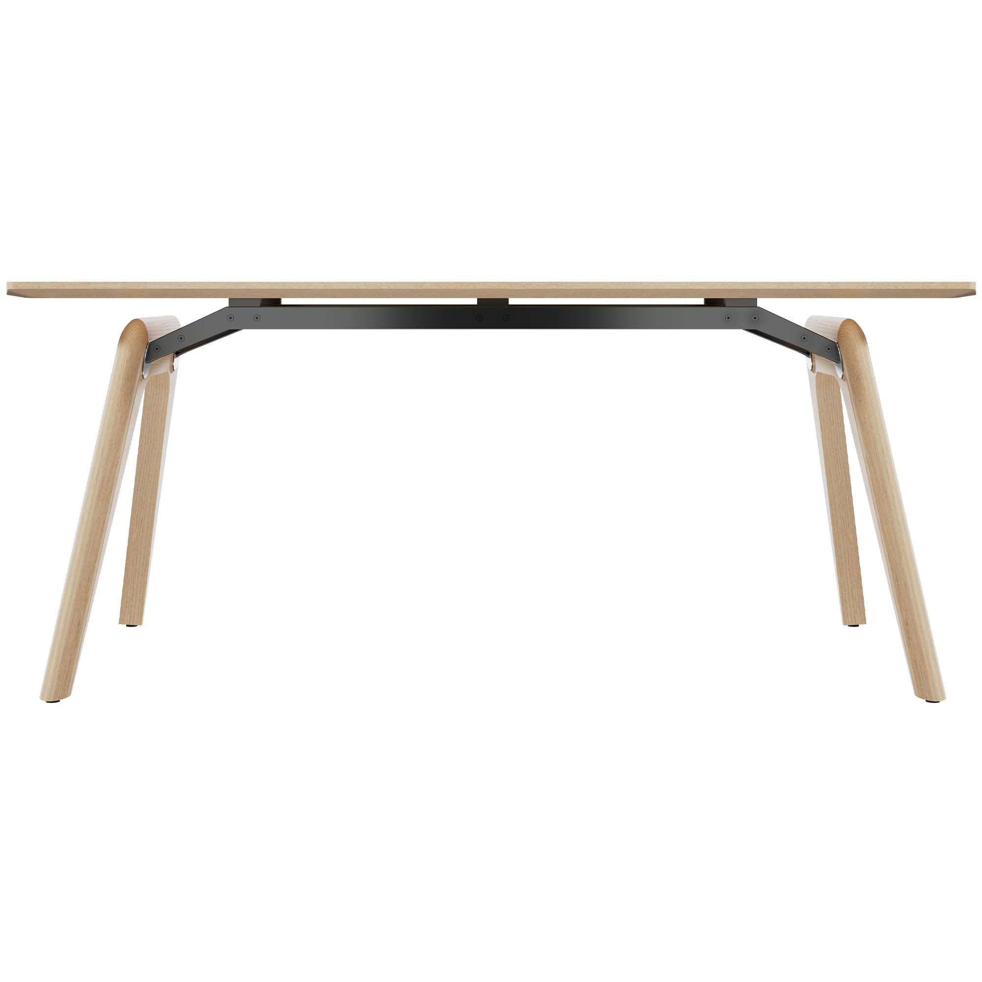 BRALCO RAIL meeting table | 1800 - 2400 mm (6 - 8 people) | Real wood, natural oak - 4 Main Image