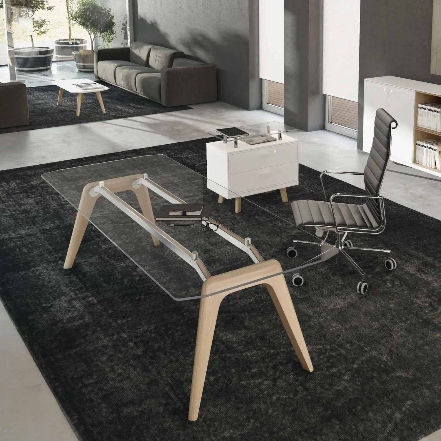 BRALCO RAIL meeting table | 1800 - 2400 mm (6 - 8 people) | Real wood, natural oak - 11 Main Image