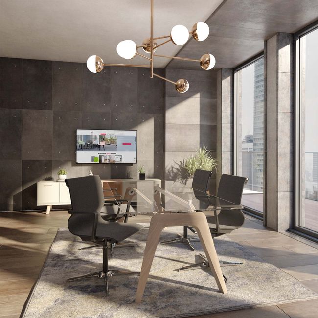 BRALCO RAIL Besprechungstisch | 1800 - 2400 mm (6 - 8 Personen) | Echtholz, Eiche Tabak