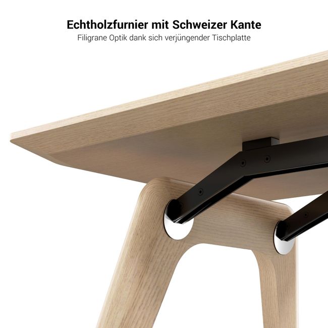 BRALCO RAIL Besprechungstisch | 1800 - 2400 mm (6 - 8 Personen) | Echtholz, Eiche Schwarz