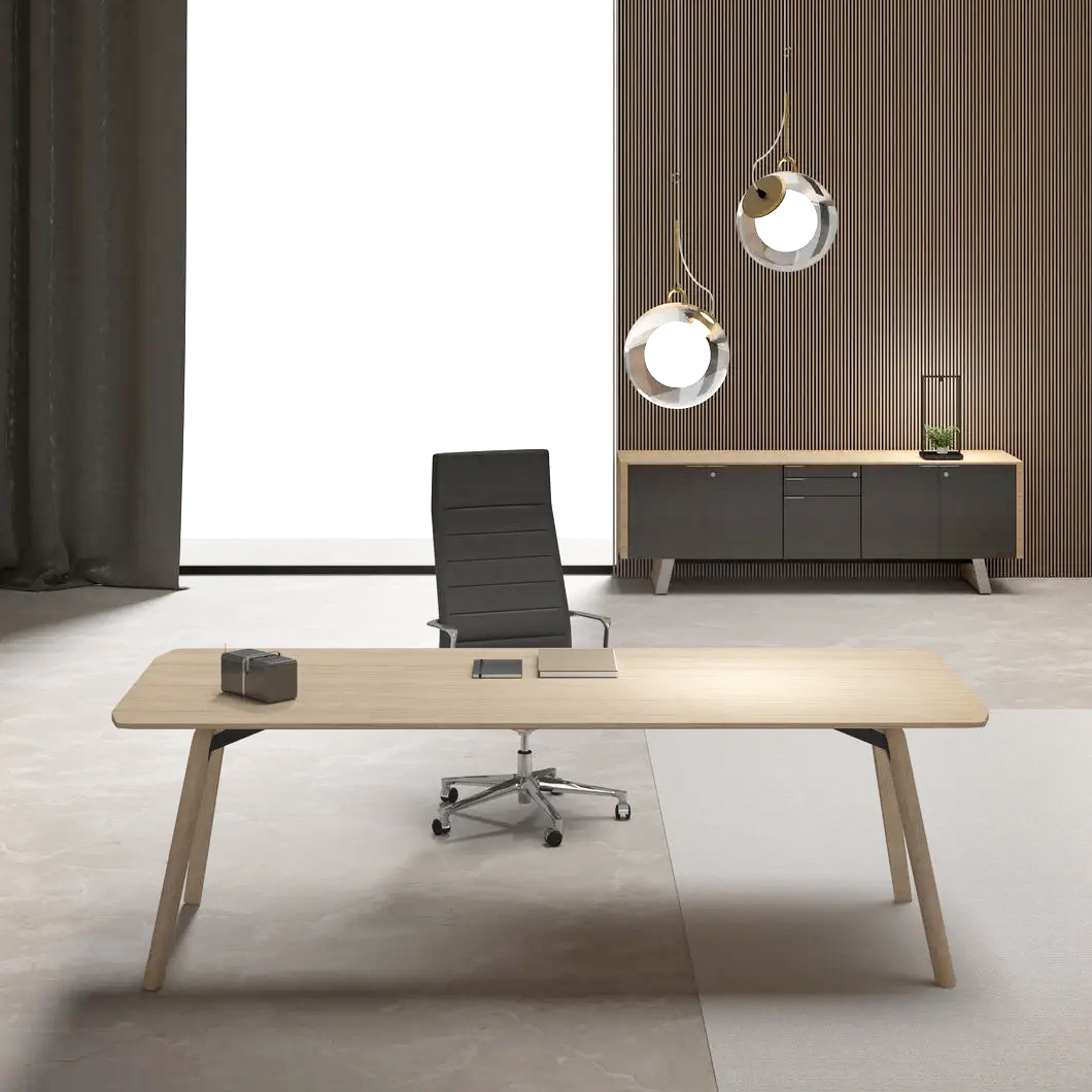 Bralco RAIL Scrivania | 1800 - 2400 mm | Vero legno, grigio scuro in quercia - 12 Main Image