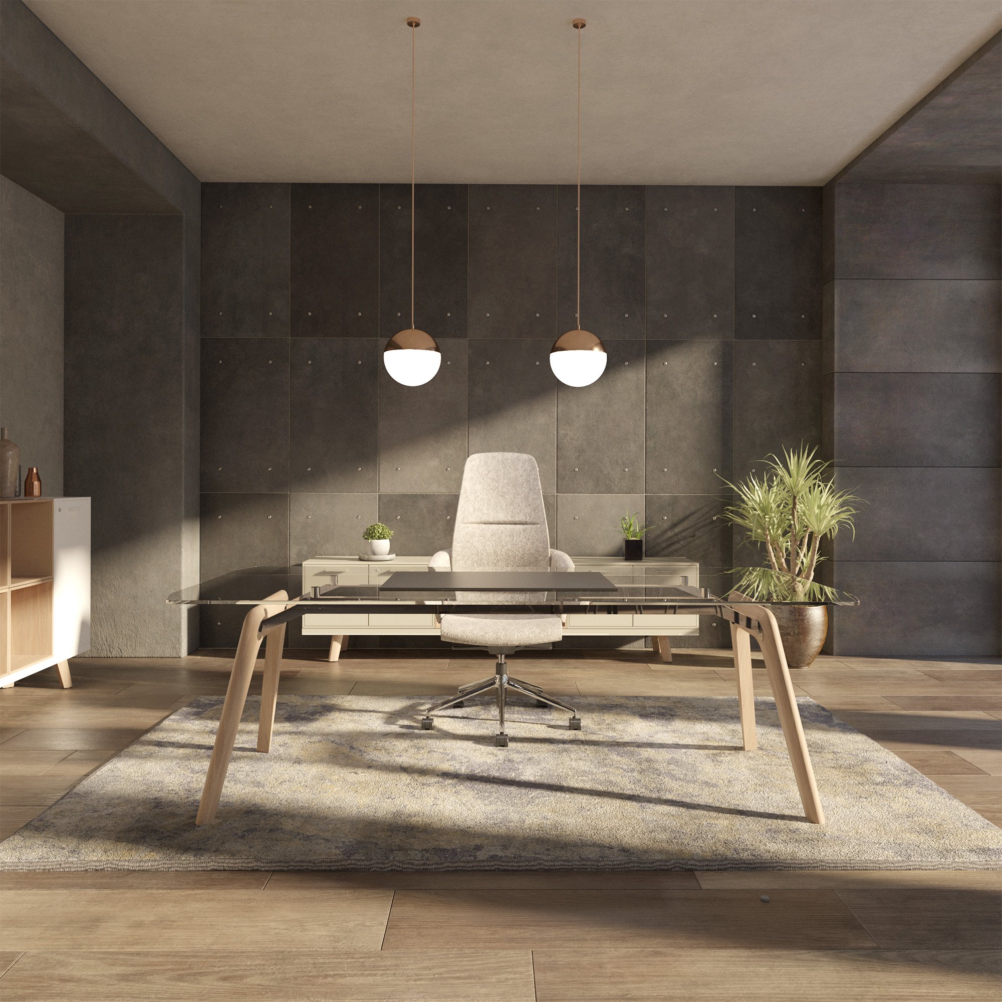 BRALCO RAIL desk | 1800 - 2400mm | Real wood, oak tobacco - 12 Main Image