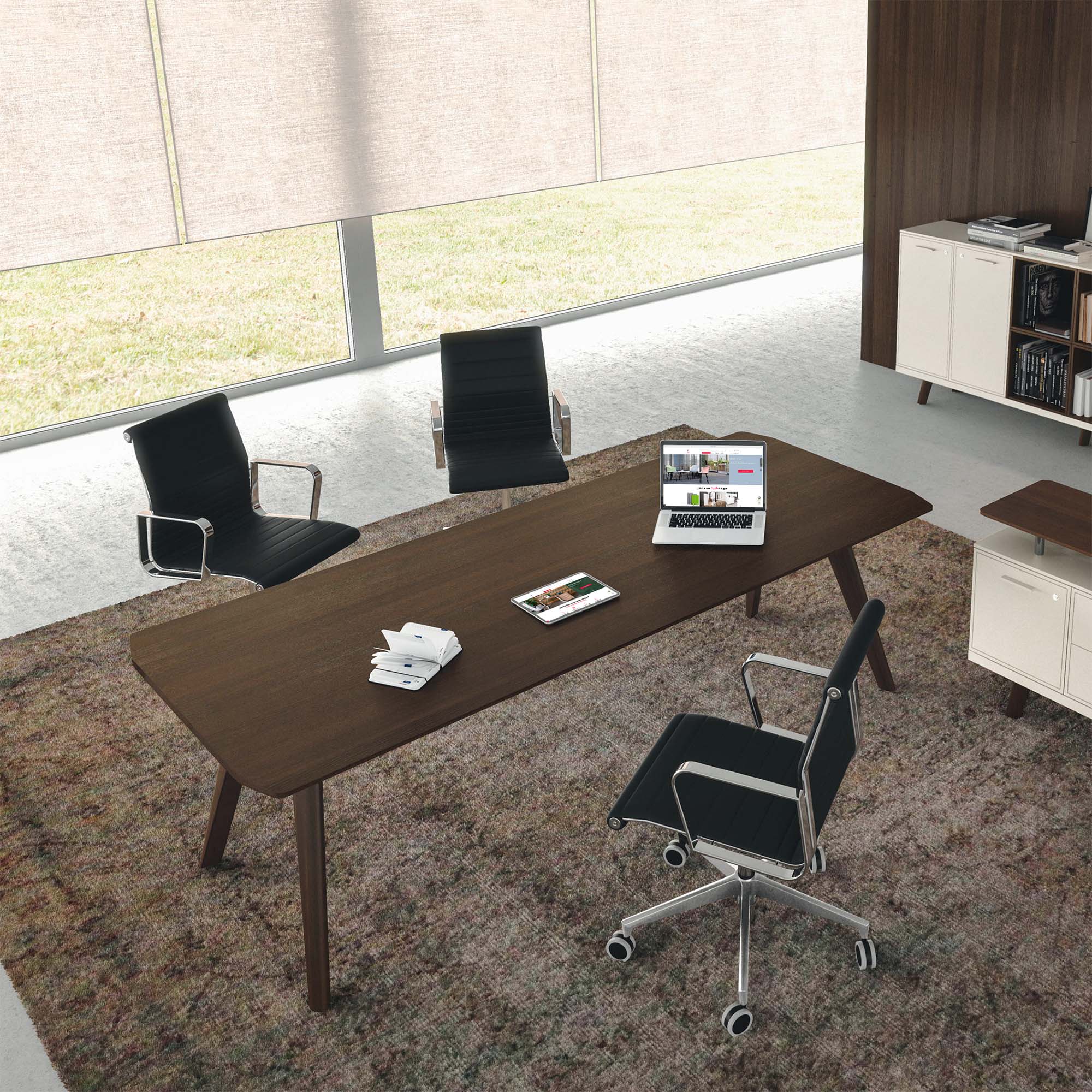 BRALCO RAIL desk | 1800 - 2400mm | Real wood, oak tobacco - 2 Main Image
