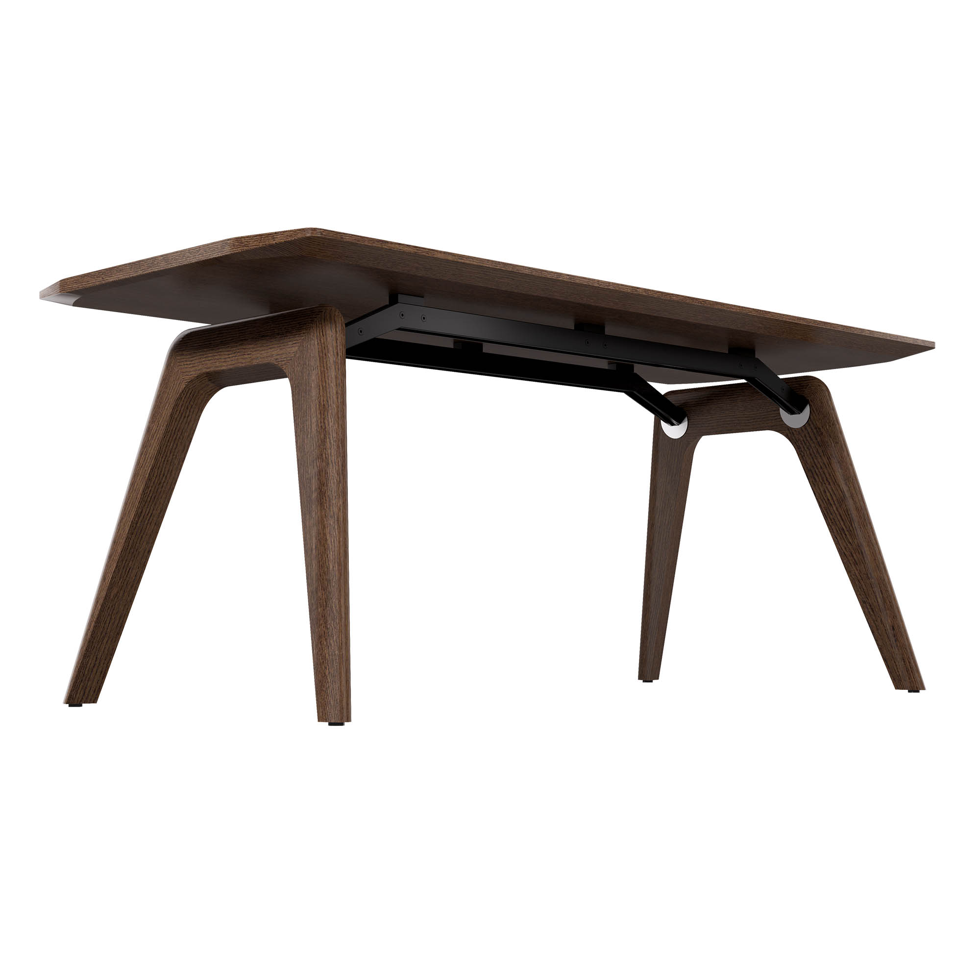 BRALCO RAIL desk | 1800 - 2400mm | Real wood, oak tobacco - 4 Main Image