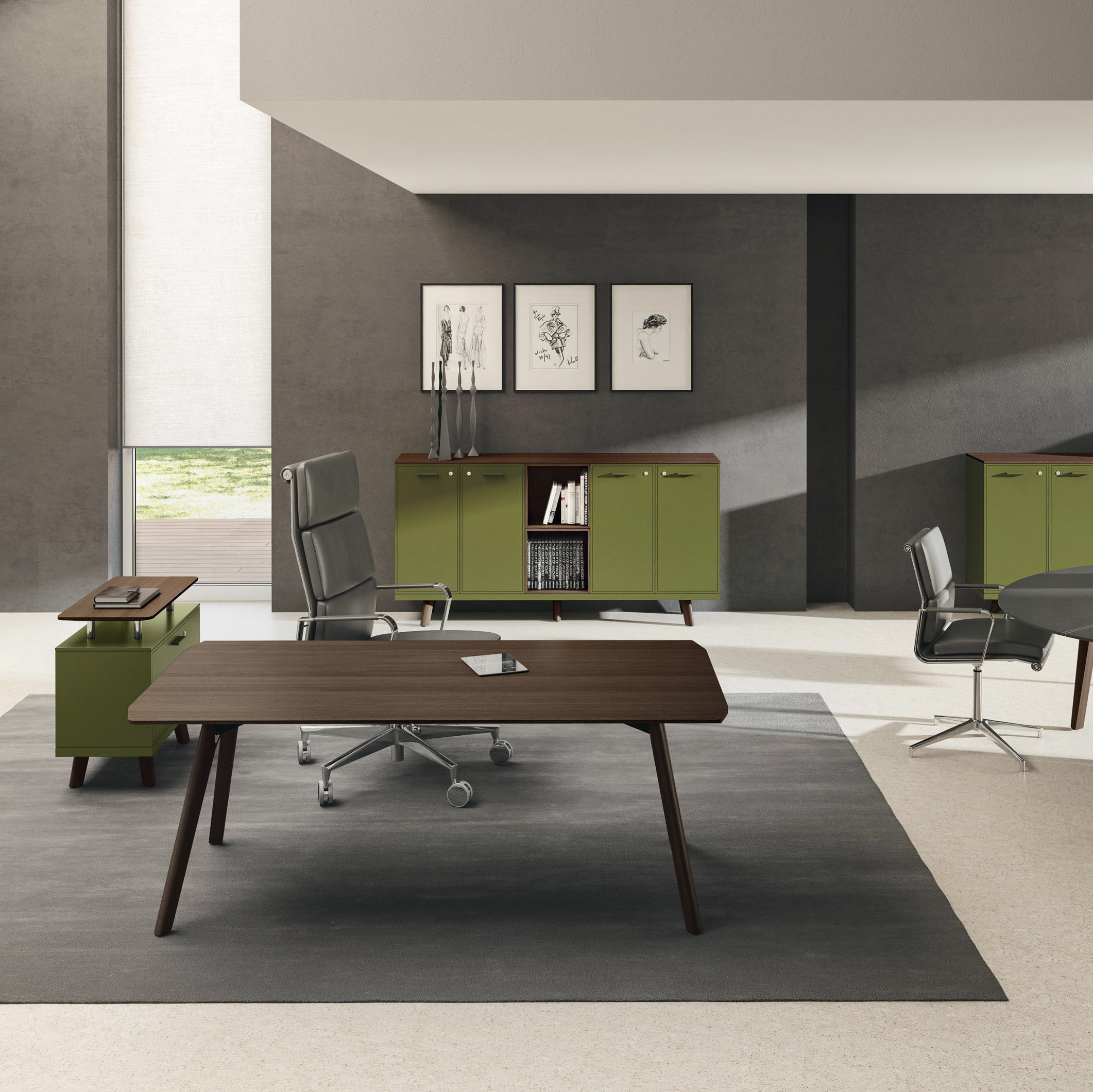BRALCO RAIL desk | 1800 - 2400mm | Real wood, oak tobacco - 1 Main Image