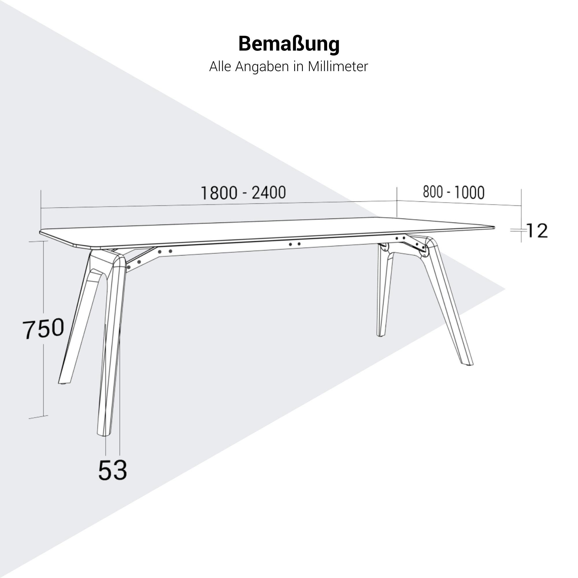 BRALCO RAIL desk | 1800 - 2400mm | Glass table top, solid oak wood frame - 9 Main Image