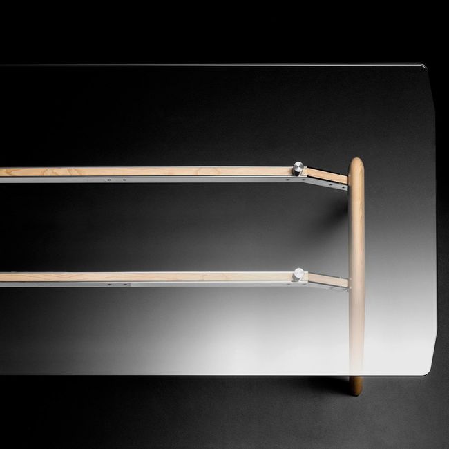 BRALCO RAIL Schreibtisch | 1800 - 2400 mm | Glas-Tischplatte, Eiche-Massivholz-Gestell BRALCO RAIL Schreibtisch | 1800 - 2400 mm | Glas-Tischplatte, Eiche-Massivholz-Gestell