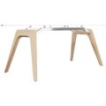 BRALCO RAIL desk | 1800 - 2400mm | Glass table top, solid oak wood frame - 3 Thumbnail Image