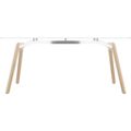 BRALCO RAIL desk | 1800 - 2400mm | Glass table top, solid oak wood frame - 4 Thumbnail Image