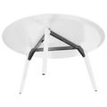 BRALCO RAIL Meeting table | Round, 1200 - 1600 mm (4 - 6 persons), real wood, white oak - 2 Thumbnail Image