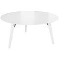 BRALCO RAIL Meeting table | Round, 1200 - 1600 mm (4 - 6 persons), real wood, white oak - 1 Thumbnail Image