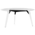 BRALCO RAIL Meeting table | Round, 1200 - 1600 mm (4 - 6 persons), real wood, white oak - 3 Thumbnail Image