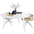 BRALCO RAIL Meeting table | Round, 1200 - 1600 mm (4 - 6 persons), real wood, white oak - 4 Thumbnail Image
