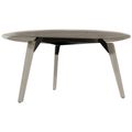 BRALCO RAIL meeting table | Round, 1200 - 1600 mm (4 - 6 people), real wood, light gray oak - 3 Thumbnail Image