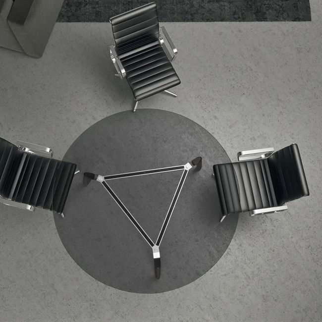 BRALCO RAIL Besprechungstisch | Rund, 1200 - 1600 mm (4 - 6 Personen), Echtholz, Eiche Natur