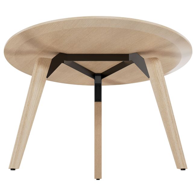 BRALCO RAIL Meeting table | Round, 1200 - 1600 mm (4 - 6 people), solid wood, natural oak  - 2 Main Image