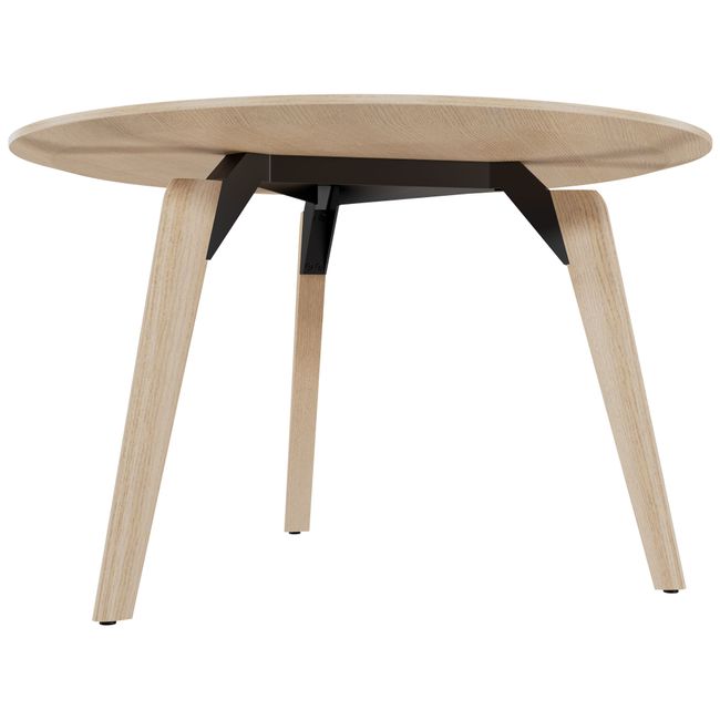 BRALCO RAIL Meeting table | Round, 1200 - 1600 mm (4 - 6 people), solid wood, natural oak  - 4 Main Image