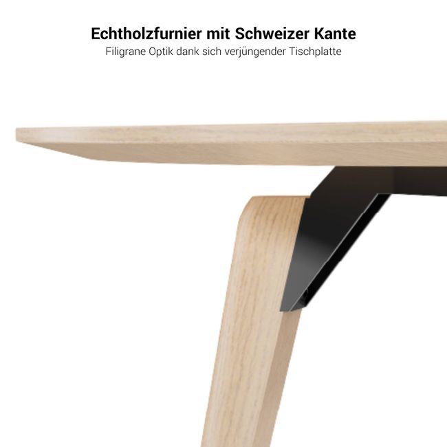 BRALCO RAIL Besprechungstisch | Rund, 1200 - 1600 mm (4 - 6 Personen), Echtholz, Eiche Tabak