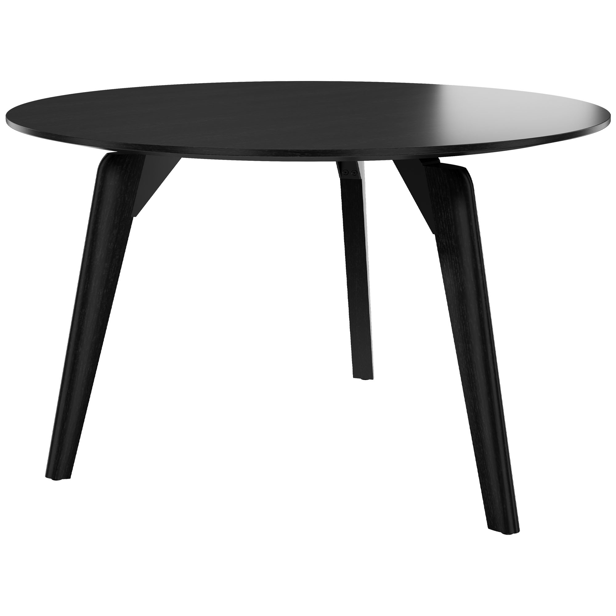 Bralco RAIL Tabella delle riunioni | Round, 1200 - 1600 mm (4-6 persone), legno reale, nero di quercia - 1 Main Image