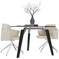 BRALCO RAIL meeting table | Round, 1200 - 1600 mm (4 - 6 people), gray tinted glass table top, solid oak wood frame - 6 Thumbnail Image