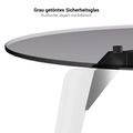 BRALCO RAIL meeting table | Round, 1200 - 1600 mm (4 - 6 people), gray tinted glass table top, solid oak wood frame - 8 Thumbnail Image