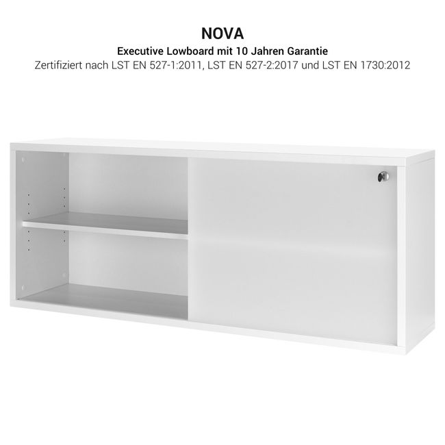 NOVA Lowboard | 1,5 OH, 1382 x 570 mm, Nordeiche grau