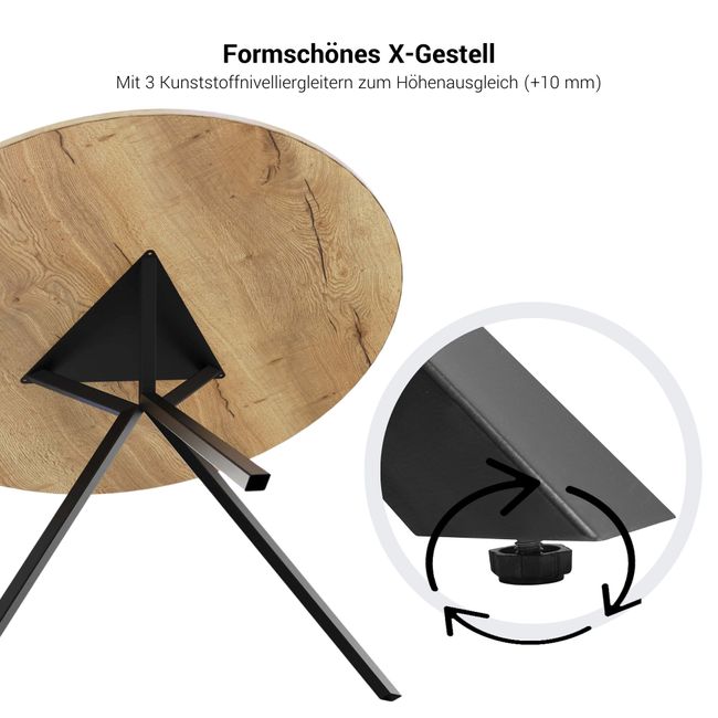 ART Besprechungstisch | Rund, Ø 1200 mm, Wildeiche-Dunkelgrau ART Besprechungstisch | Rund, Ø 1200 mm, Wildeiche-Dunkelgrau