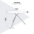 ART Besprechungstisch | Rund, Ø 1200 mm, Wildeiche-Dunkelgrau