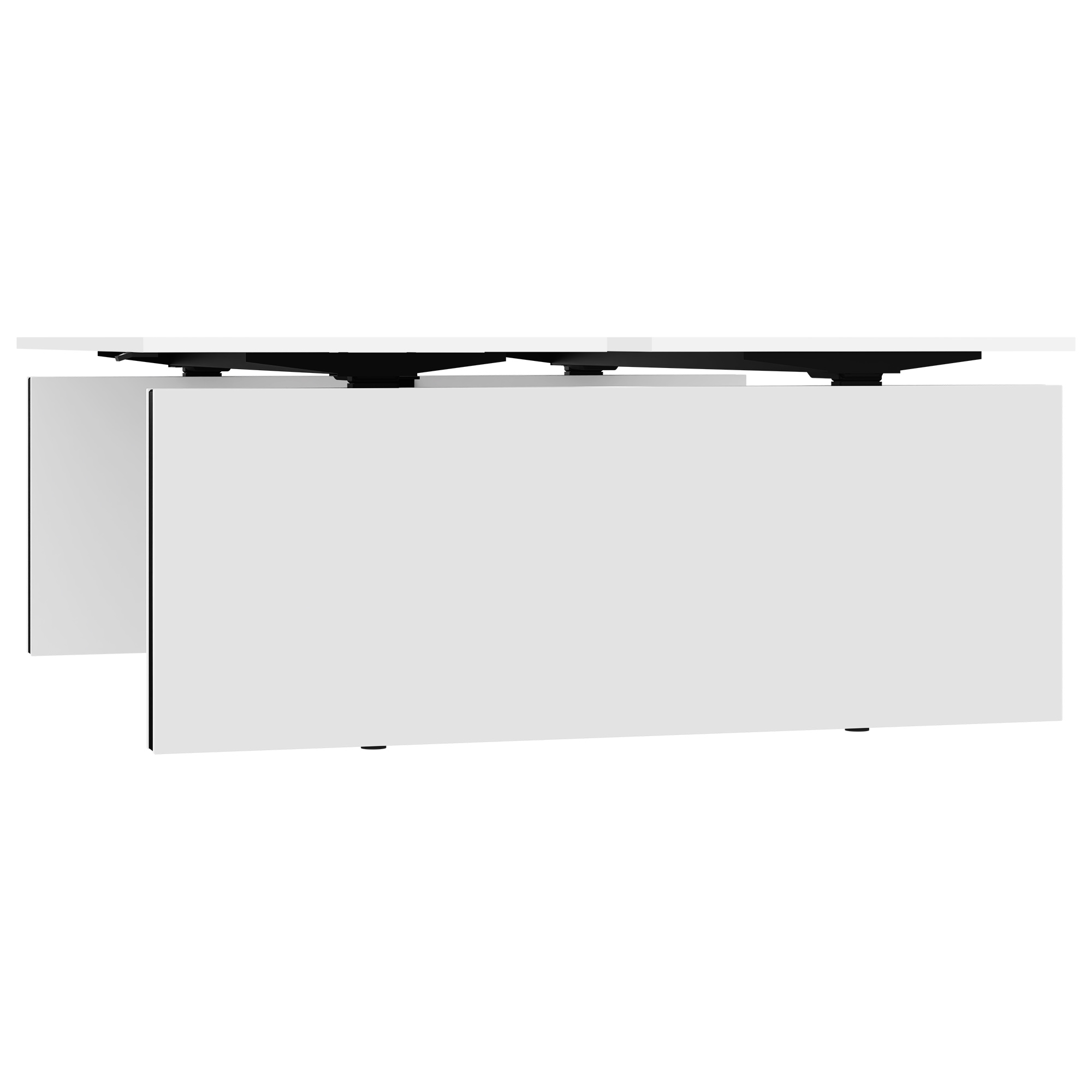 MOTION Desk del team | 1400 - 1800 mm, regolabile in altezza elettricamente, bianco - 3 Main Image