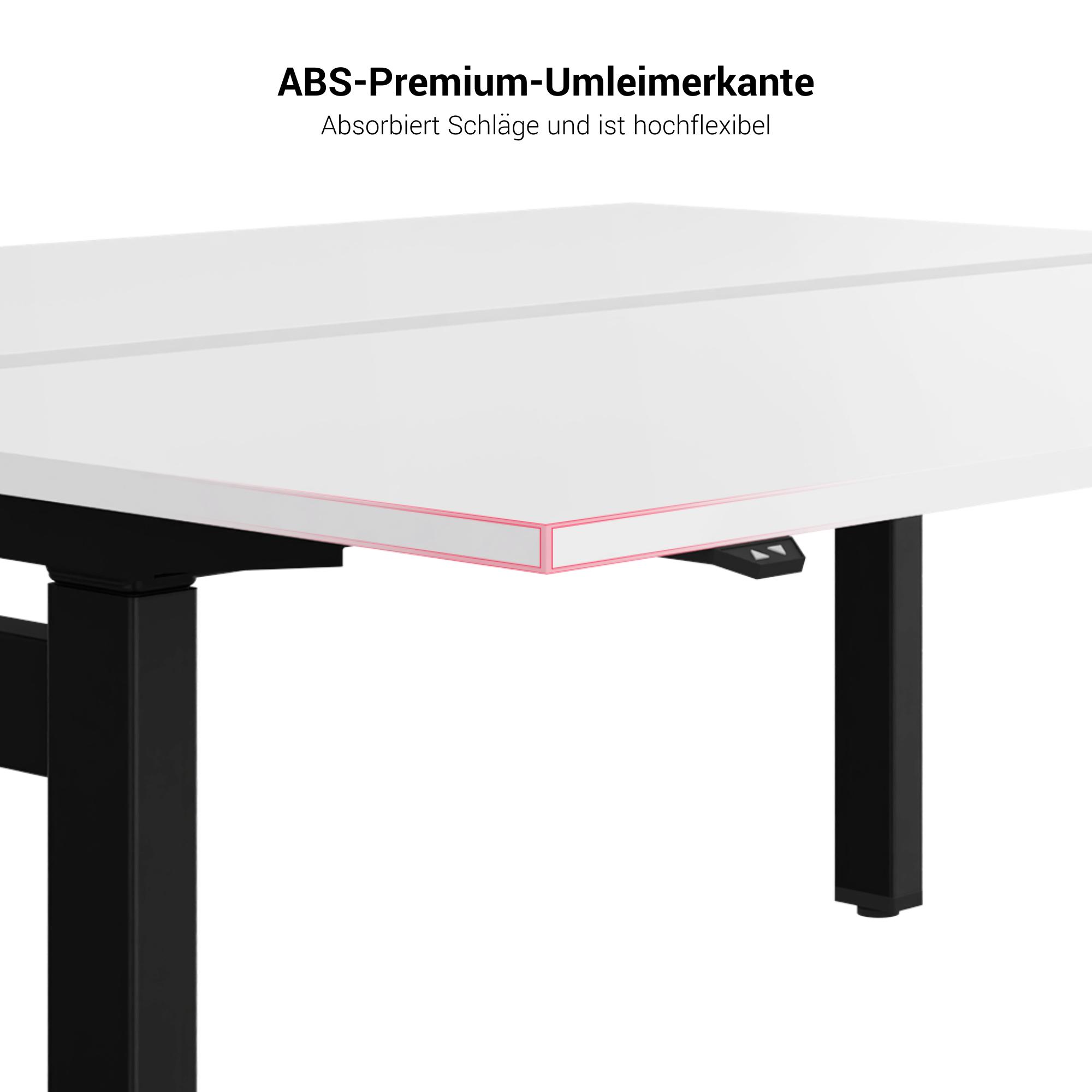 MOTION Desk del team | 1400 - 1800 mm, regolabile in altezza elettricamente, bianco - 6 Main Image