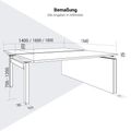 MOTION Desk del team | 1400 - 1800 mm, regolabile in altezza elettricamente, bianco - 10 Thumbnail Image
