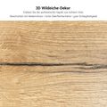 ART Chefschreibtisch | 2240 x 1800 mm, Integriertes Lowboard, Wildeiche-Dunkelgrau