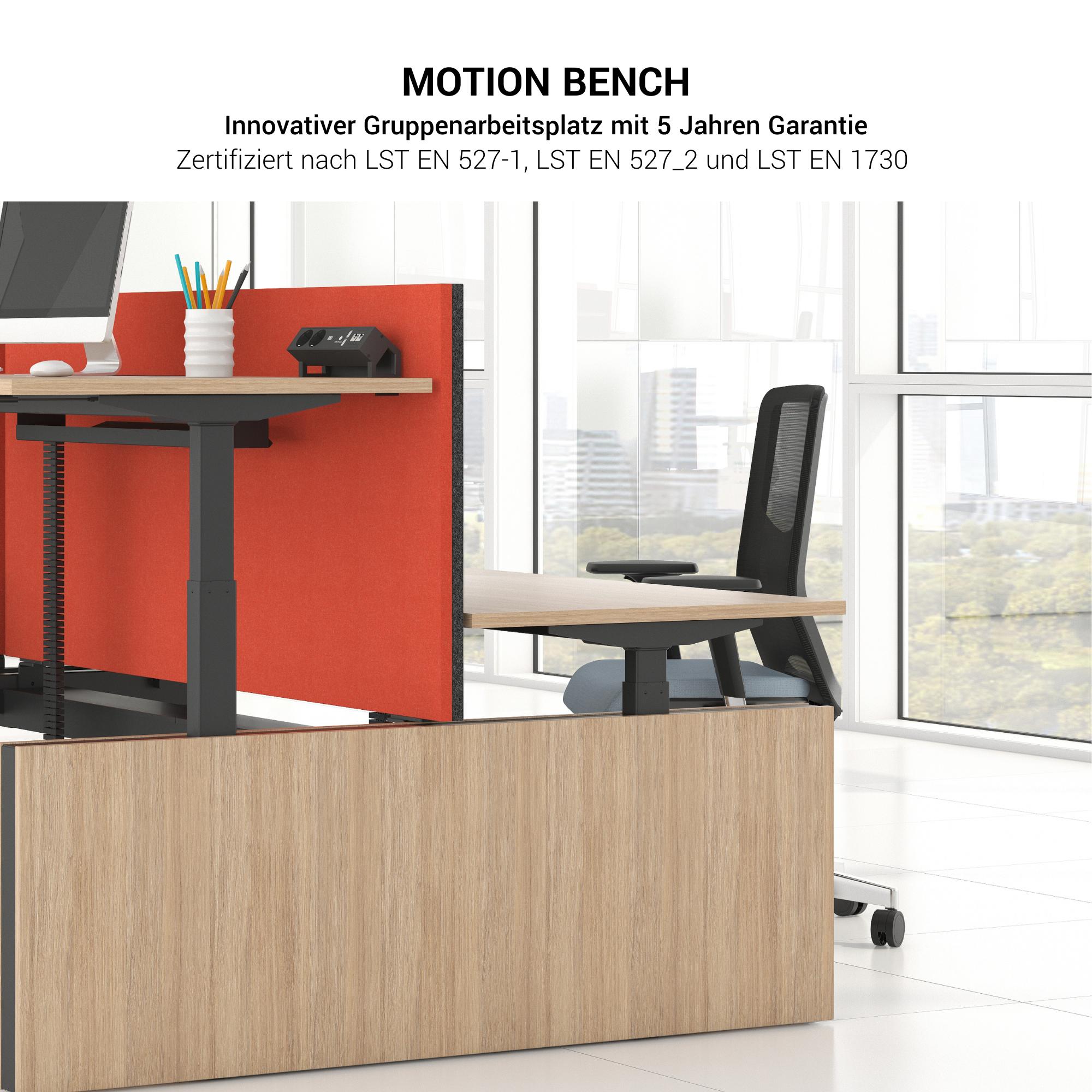 MOTION Desk del team | 1400 - 1800 mm, regolabile in altezza elettricamente, cenere di sabbia - 5 Main Image