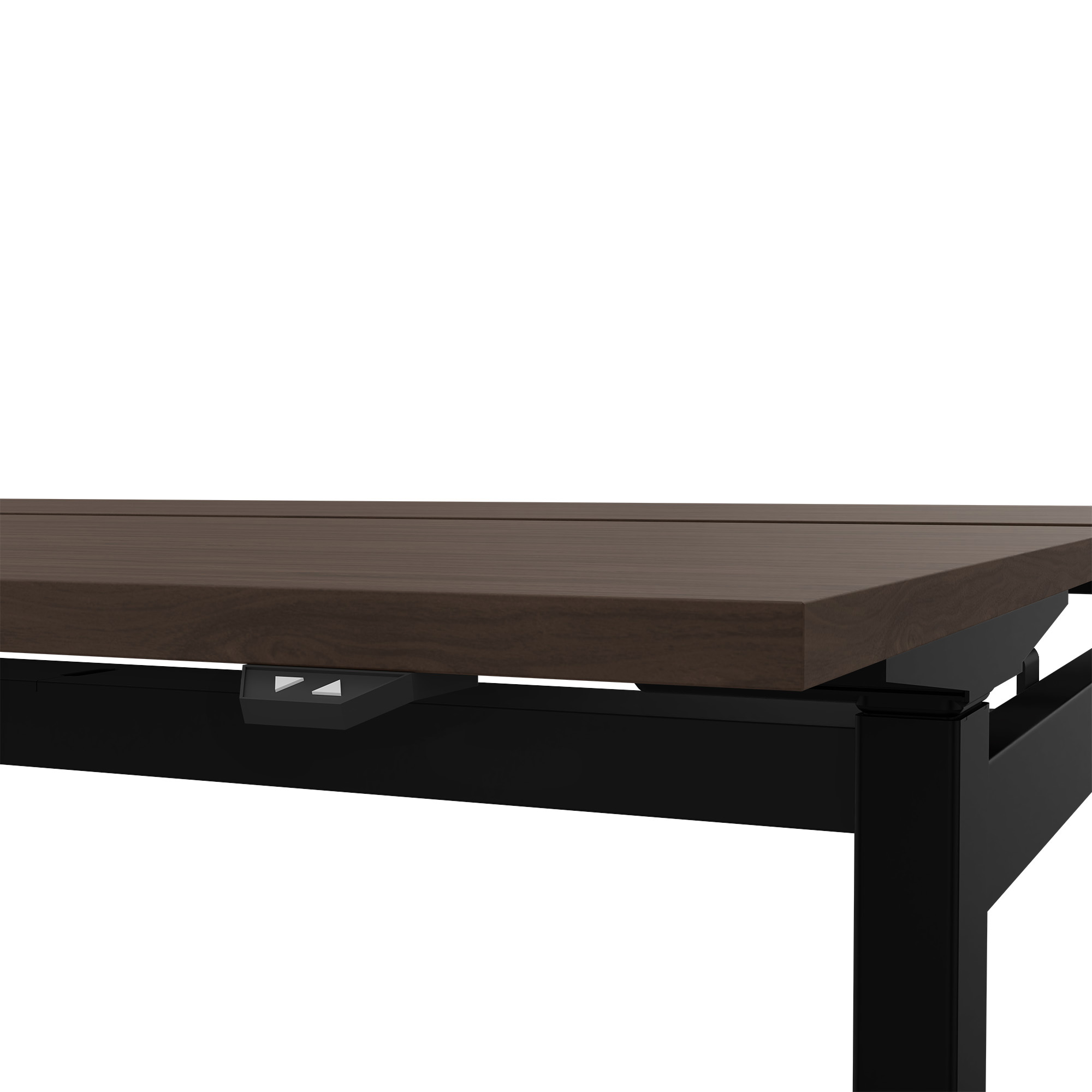MOTION team desk | 1400 - 1800 mm, electrically height adjustable, walnut - 4 Main Image