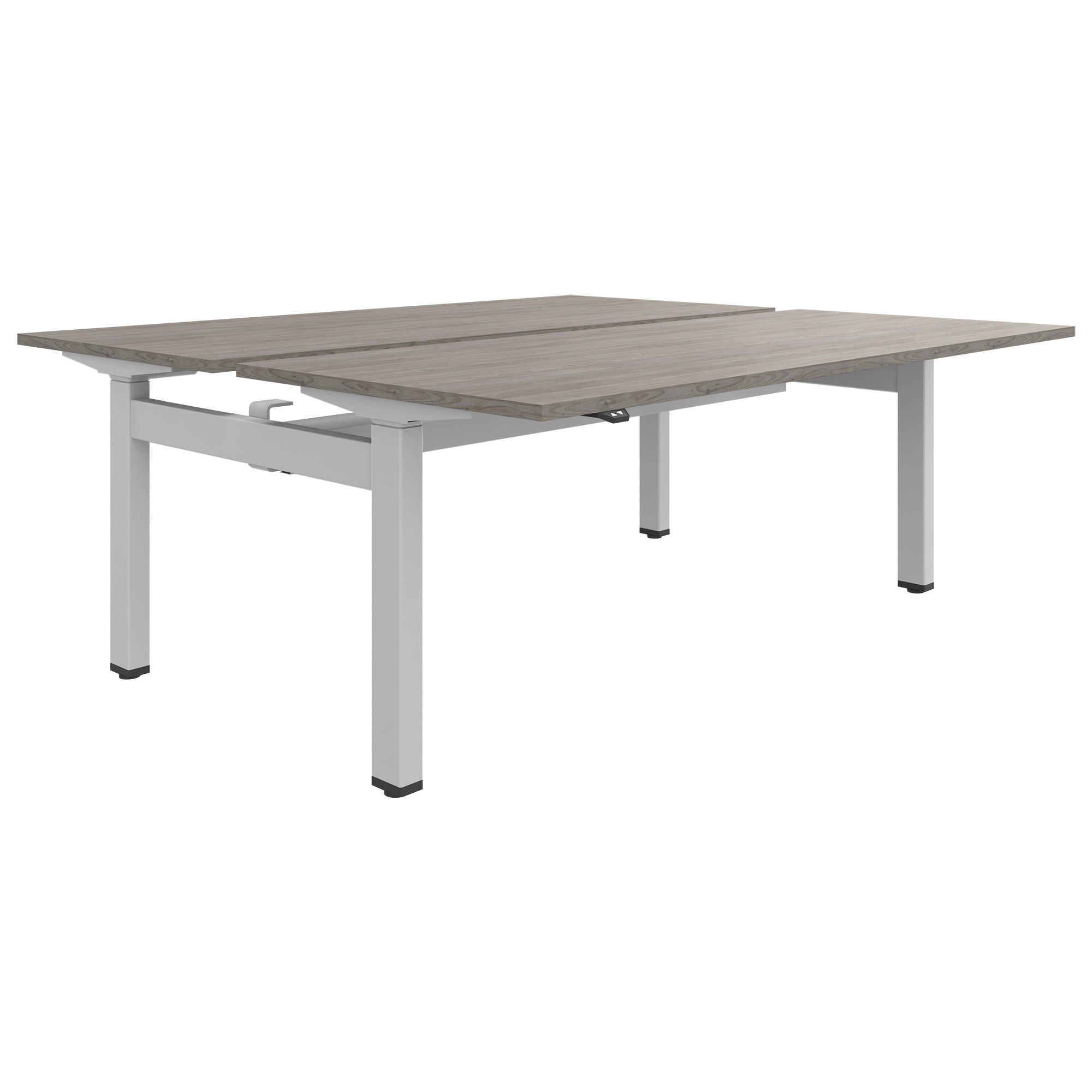 MOTION team desk | 1400 - 1800 mm, electrically height adjustable, gray northern oak - 1 Main Image