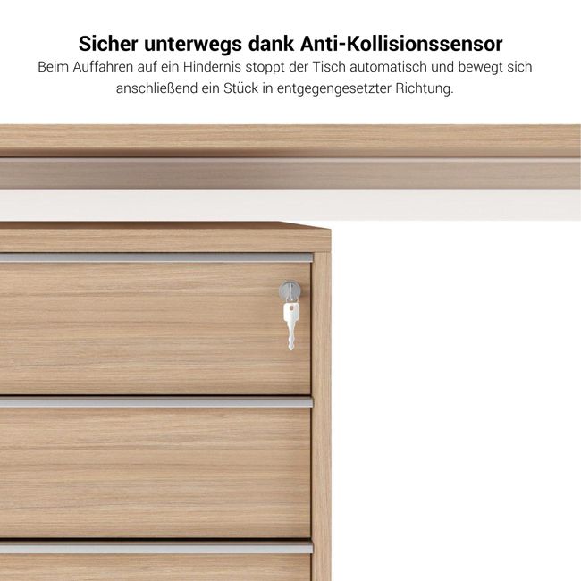 MOTION Team-Schreibtisch | 1400 - 1800 mm, elektrisch höhenverstellbar, Nordeiche grau MOTION Team-Schreibtisch | 1400 - 1800 mm, elektrisch höhenverstellbar, Nordeiche grau