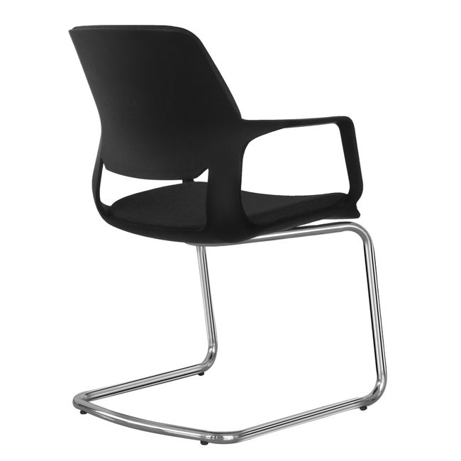 FILO Freischwinger | Armlehnen, Stapelbar, Schwarz