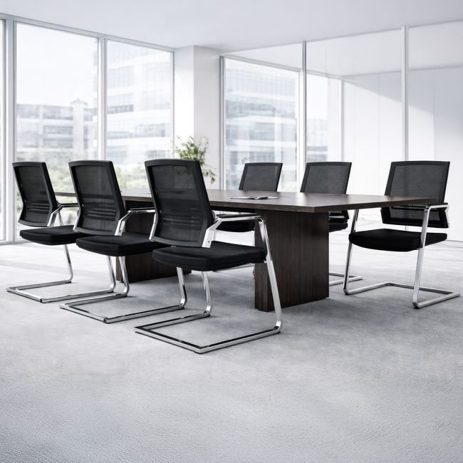 GT-1 Freischwinger | Armlehnen, Netzrücken, Lordosenstütze, Schwarz