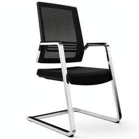 GT-1 Freischwinger | Armlehnen, Netzrücken, Lordosenstütze, Schwarz