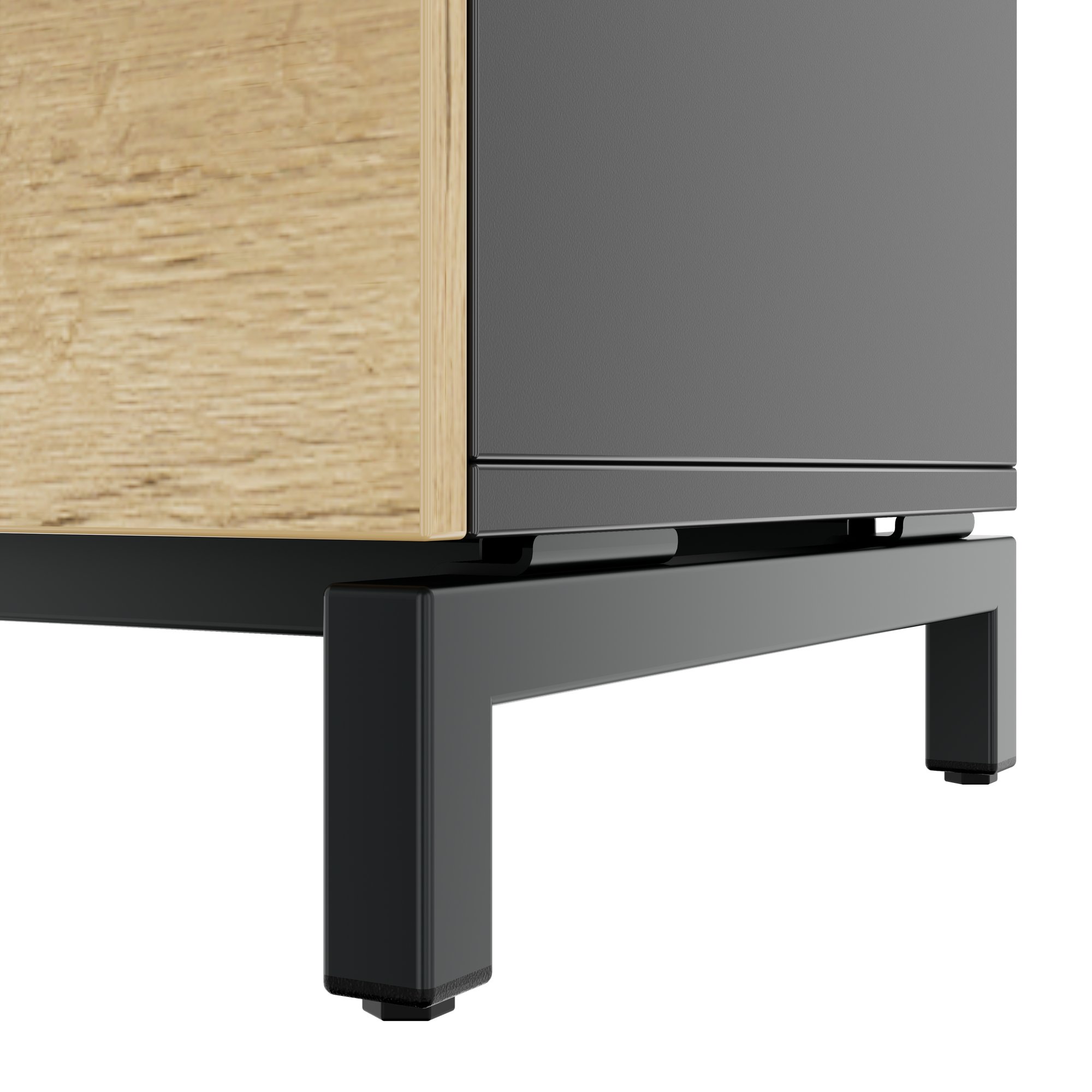 ART Highboard | 2 oh, 1600 x 1080 mm, grigio scuro in quercia selvatica - 5 Main Image