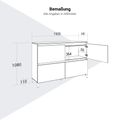 ART Highboard | 2 oh, 1600 x 1080 mm, grigio scuro in quercia selvatica - 9 Thumbnail Image