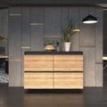 ART Highboard | 2 oh, 1600 x 1080 mm, grigio scuro in quercia selvatica - 10 Thumbnail Image