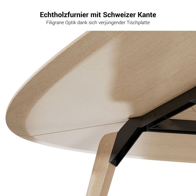 BRALCO RAIL Besprechungstisch | Dreieckig, 1794 x 1716 mm (6 Personen), Echtholz, Eiche Schwarz