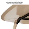 BRALCO RAIL meeting table | Triangular, 1794 x 1716 mm (6 people), real wood, carbon oak - 7 Thumbnail Image
