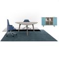 BRALCO RAIL meeting table | Triangular, 1794 x 1716 mm (6 people), real wood, carbon oak - 11 Thumbnail Image