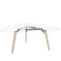 BRALCO RAIL meeting table | Triangular, 1794 x 1716 mm (6 people), glass table top - 1 Thumbnail Image