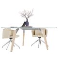 BRALCO RAIL meeting table | Triangular, 1794 x 1716 mm (6 people), glass table top - 5 Thumbnail Image