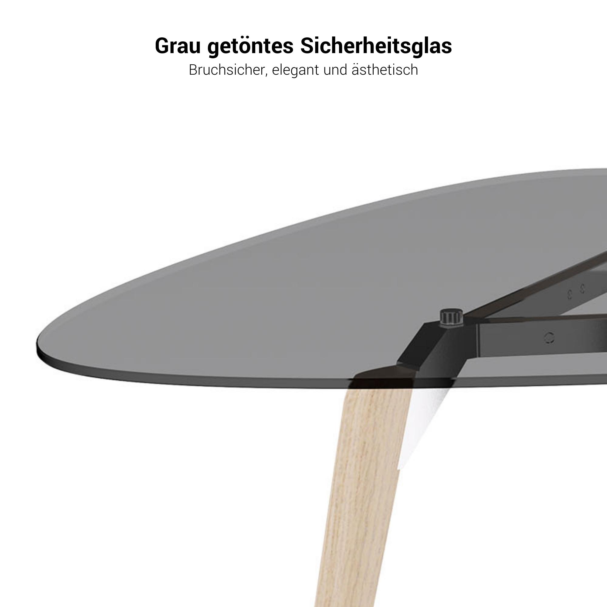 BRALCO RAIL meeting table | Triangular, 1794 x 1716 mm (6 people), gray tinted glass table top - 7 Main Image